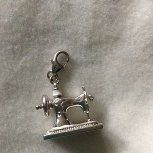 Enameled sewing machine charm